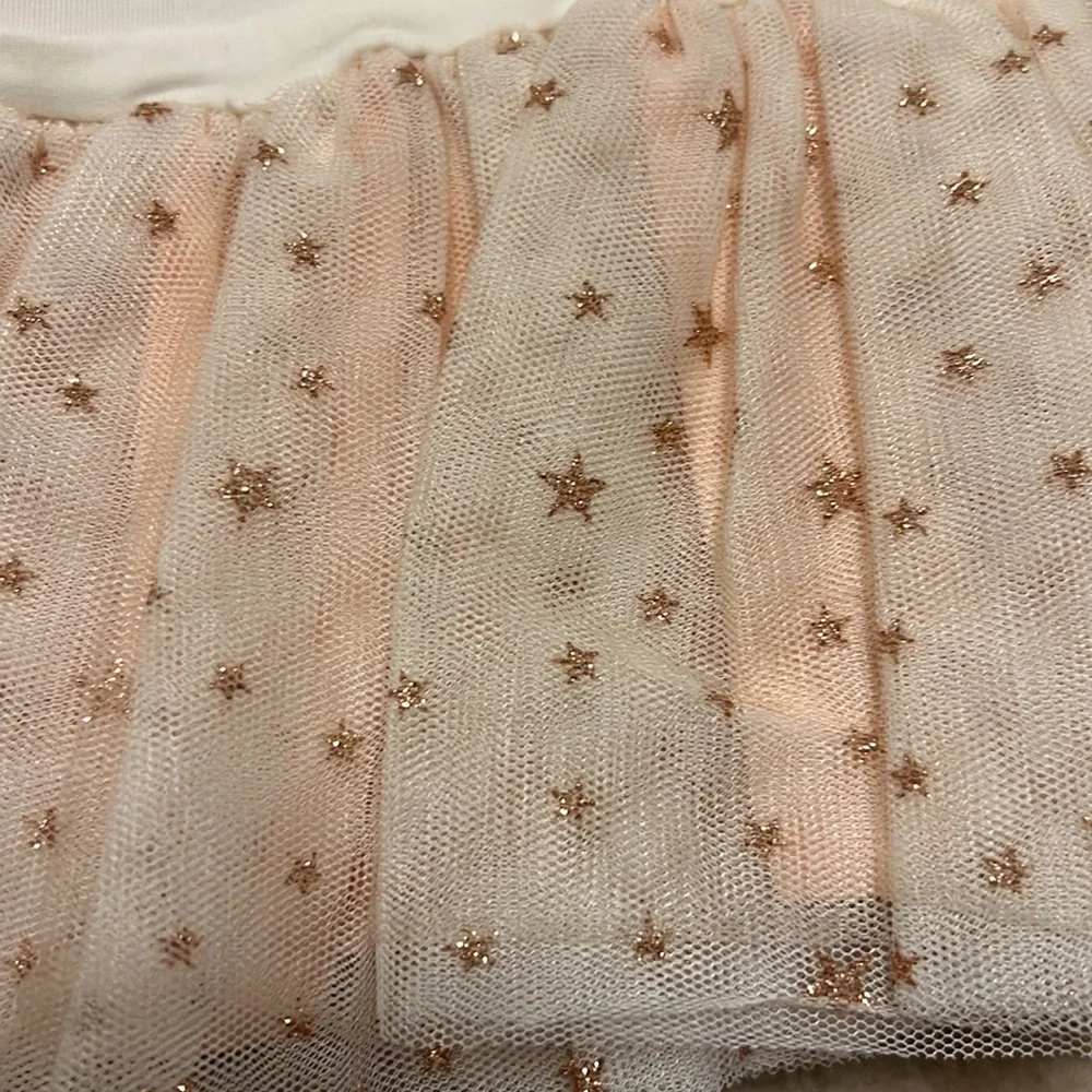 NWOT Miniclasix Silver Satiny jacket with matching shirt with tutu and pants
